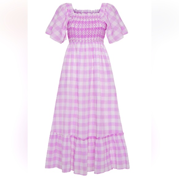 Tuckernuck Dresses & Skirts - Pink City Prints Lilac Gingham Lolita Dress. S. EUC.